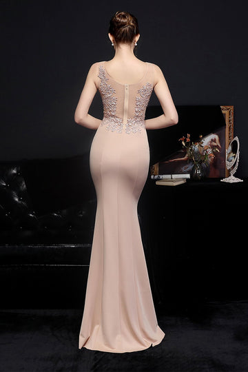 Vestido de noite longo de damasco